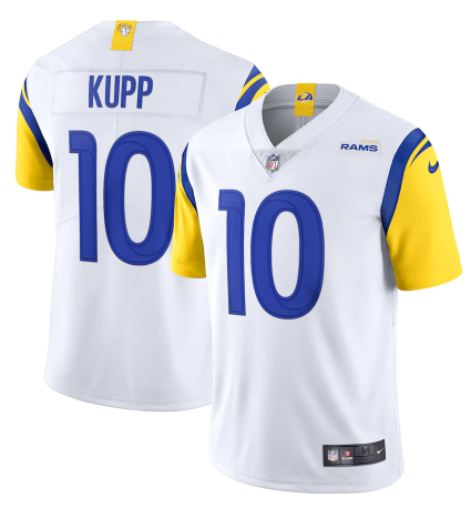 Men's Los Angeles Rams #10 Cooper Kupp 2021 White Vapor Untouchable Limited Alternate Stitched Jersey